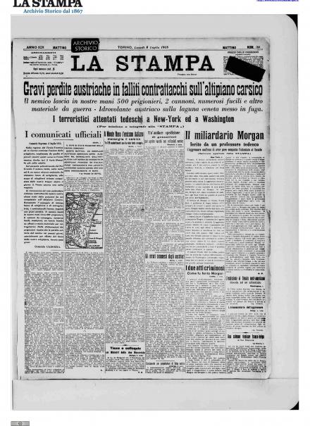 LA PRIMA PAGINA DE LA STAMPA