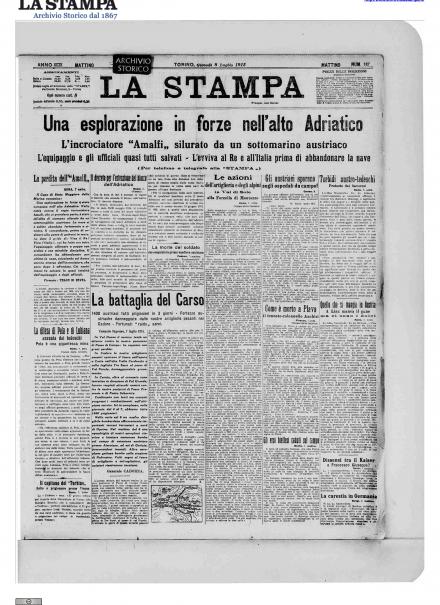LA PRIMA PAGINA LA STAMPA 
