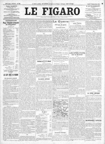 LA PRIMA PAGINA DE LE FIGARO