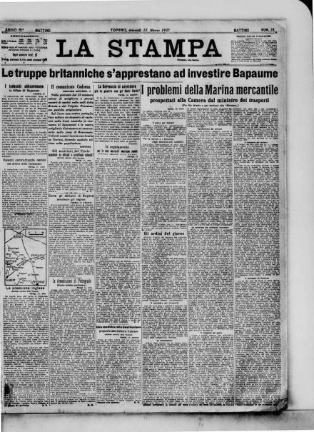 LA PRIMA PAGINA DE LA STAMPA