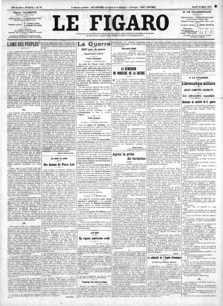 LA PRIMA PAGINA DE LE FIGARO