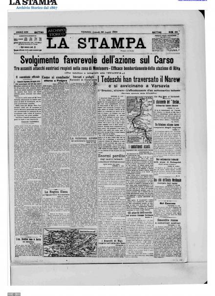 LA PRIMA PAGINA DE LA STAMPA