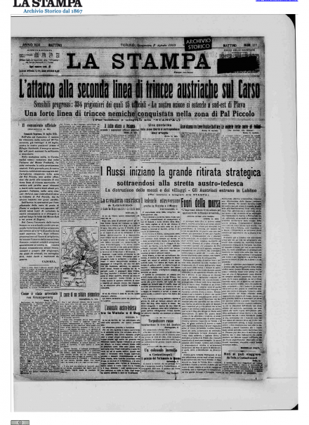 LA PRIMA PAGINA DE LA STAMPA