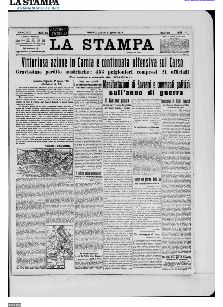 LA PRIMA PAGINA DE LA STAMPA