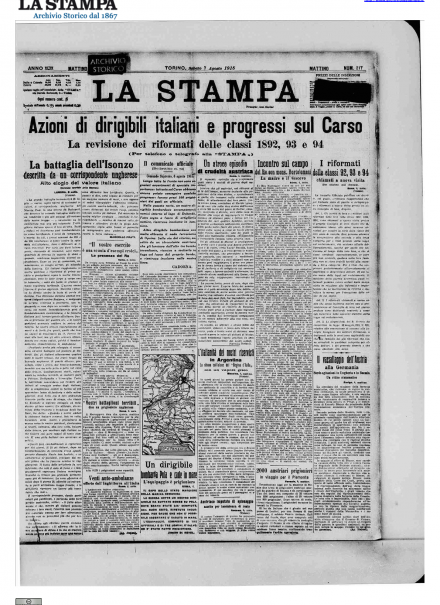 LA PRIMA PAGINA DE LA STAMPA