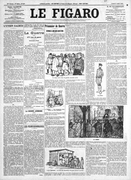 LA PRIMA PAGINA DE LE FIGARO
