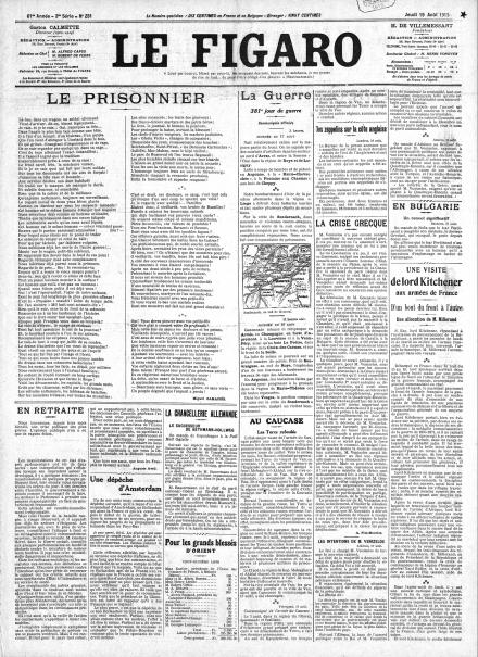 LA PRIMA PAGINA DE LE FIGARO