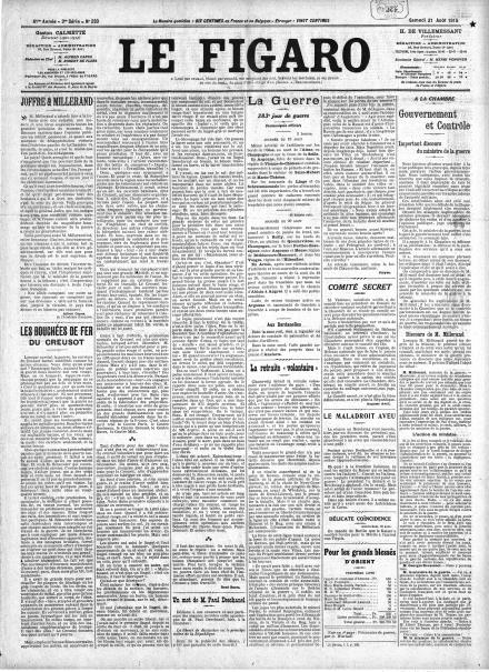 LA PRIMA PAGINA DE LE FIGARO