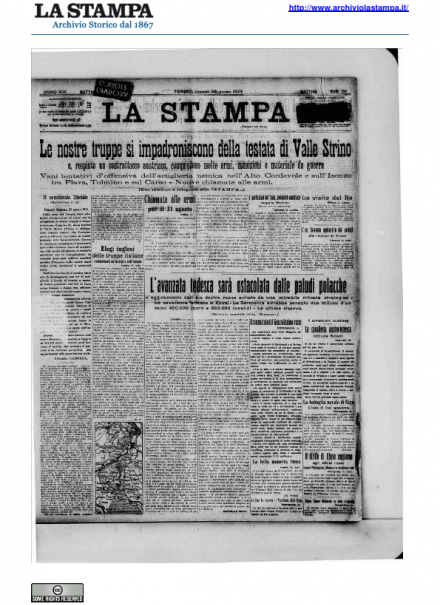 LA PRIMA PAGINA DE LA STAMPA