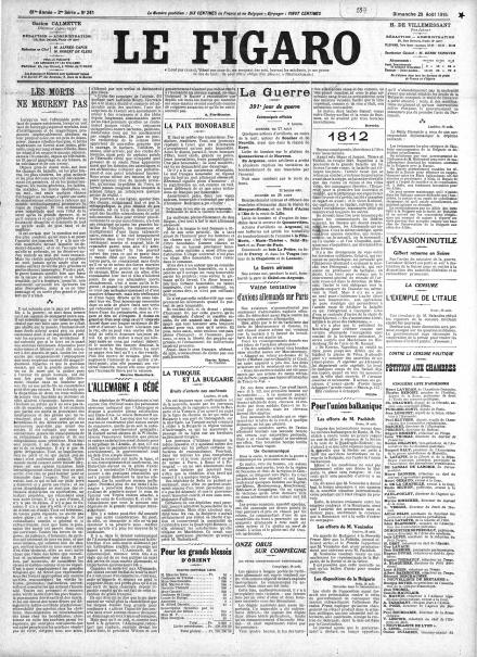 LA PRIMA PAGINA DE LE FIGARO