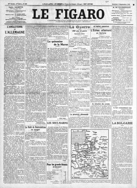 LA PRIMA PAGINA DE LE FIGARO