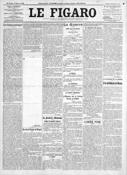 LA PRIMA PAGINA DE LE FIGARO