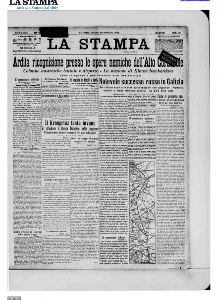 LA PRIMA PAGINA DE LA STAMPA