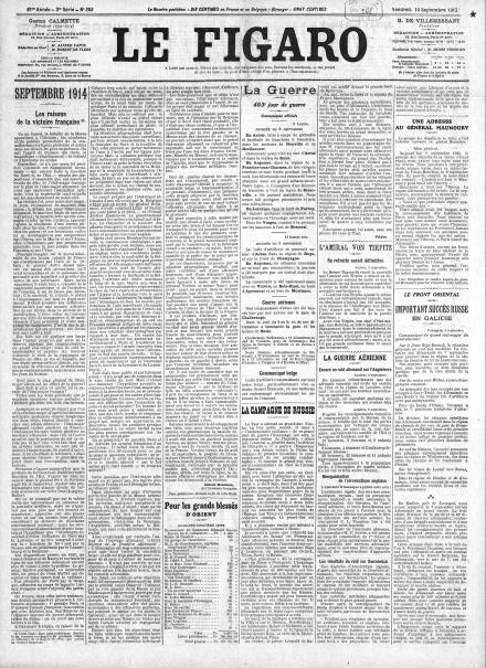 LA PRIMA PAGINA DE LE FIGARO