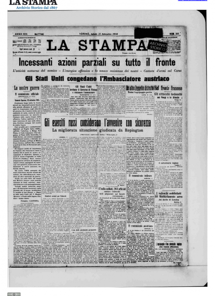 LA PRIMA PAGINA DE LA STAMPA