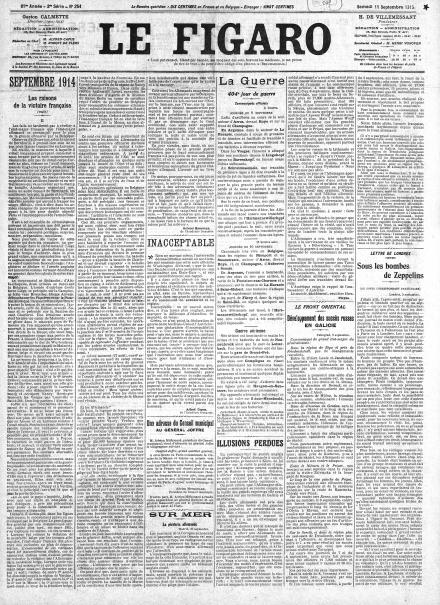 LA PRIMA PAGINA DE LE FIGARO