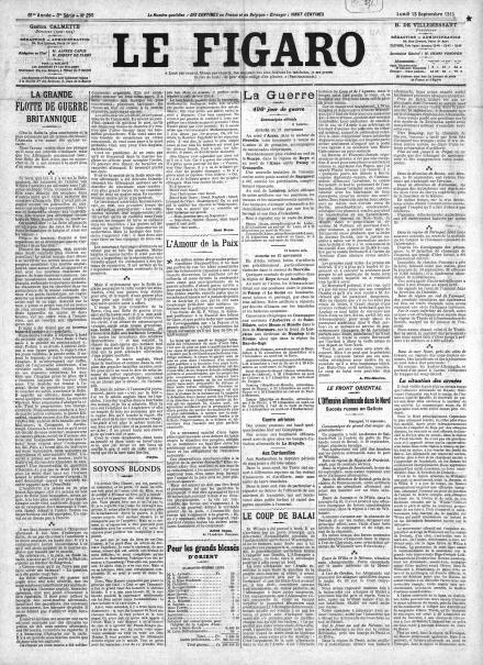 LA PRIMA PAGINA DE LE FIGARO