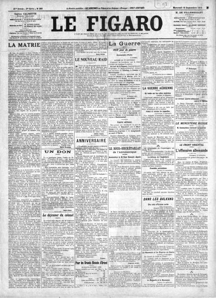 LA PRIMA PAGINA DE LE FIGARO
