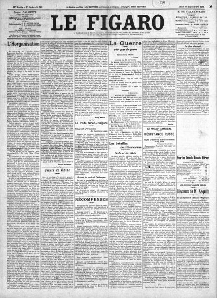LA PRIMA PAGINA DE LE FIGARO