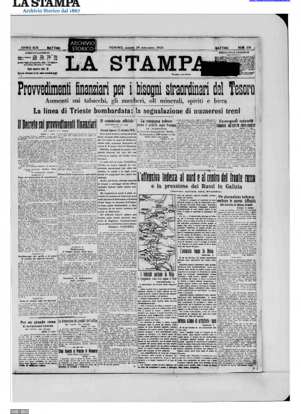 LA PRIMA PAGINA DE LA STAMPA