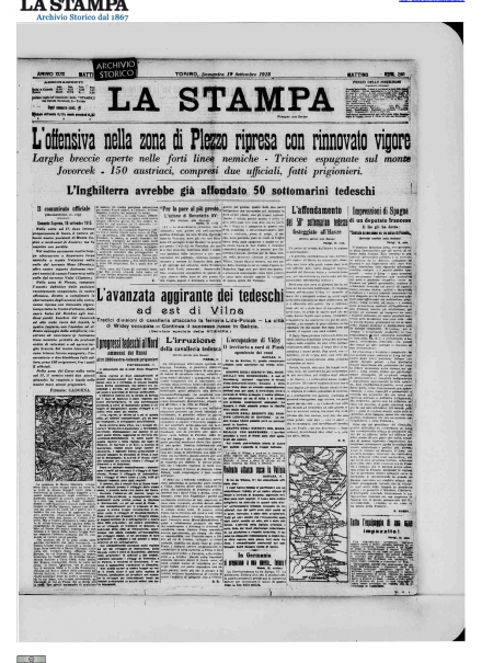 LA PRIMA PAGINA DE LA STAMPA