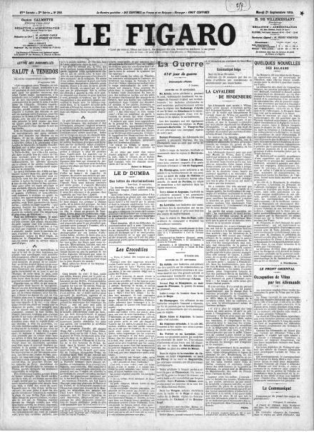 LA PRIMA PAGINA DE LE FIGARO