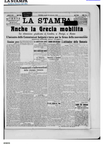 LA PRIMA PAGINA DE LA STAMPA