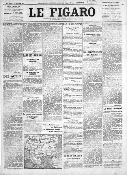 LA PRIMA PAGINA DE LE FIGARO