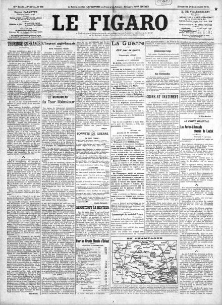 LA PRIMA PAGINA DE LE FIGARO