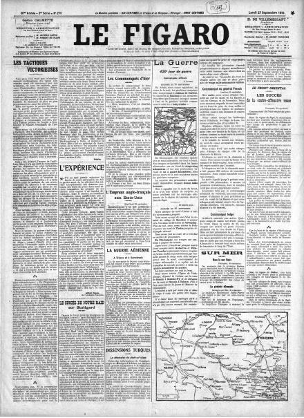 LA PRIMA PAGINA DE LE FIGARO