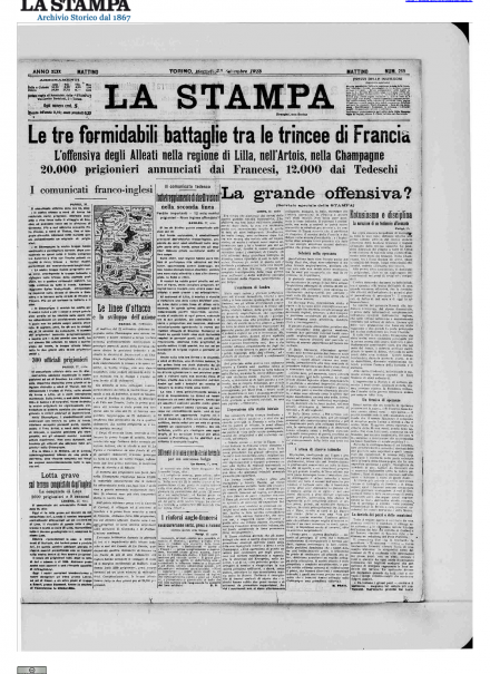 LA PRIMA PAGINA DE LA STAMPA