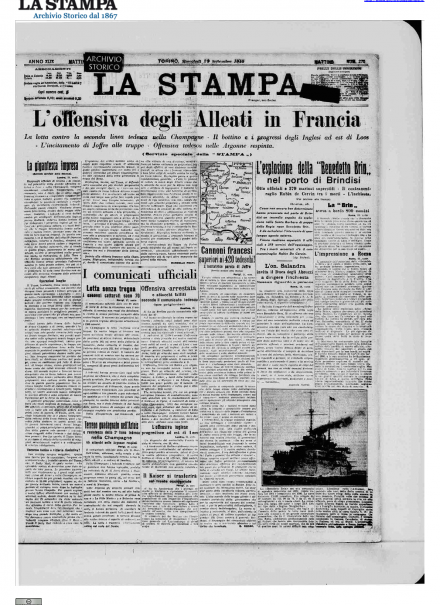 LA PRIMA PAGINA DE LA STAMPA