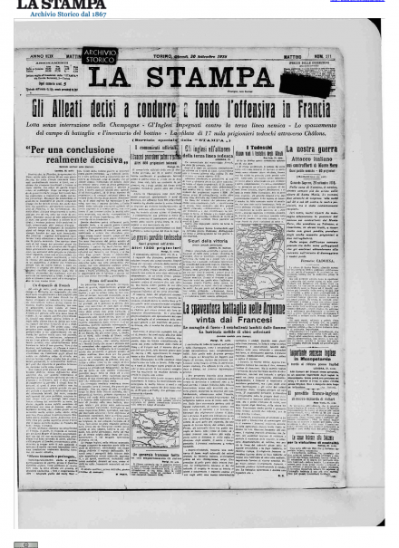 LA PRIMA PAGINA DE LA STAMPA