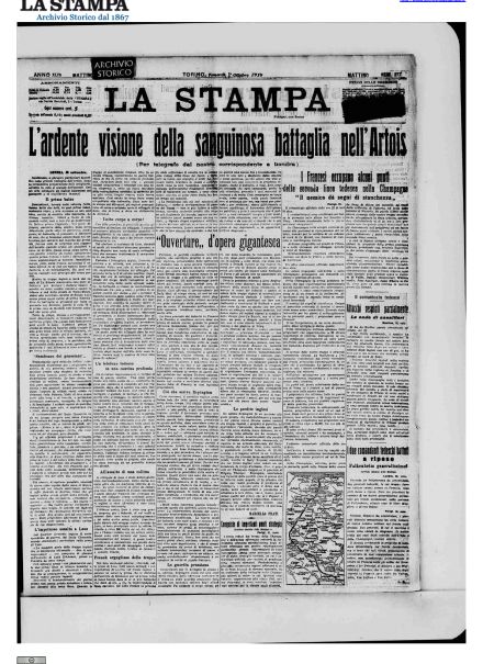 LA PRIMA PAGINA DE LA STAMPA