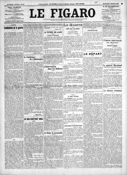 LA PRIMA PAGINA DE LE FIGARO