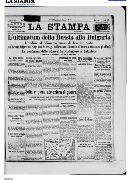 LA PRIMA PAGINA DE LA STAMPA