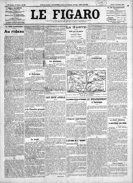 LA PRIMA PAGINA DE LE FIGARO