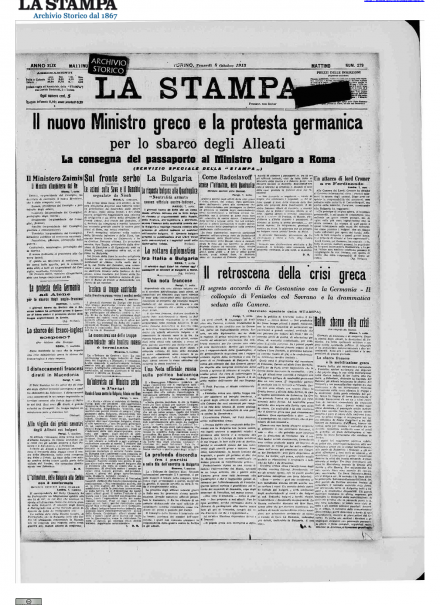 LA PRIMA PAGINA DE LA STAMPA