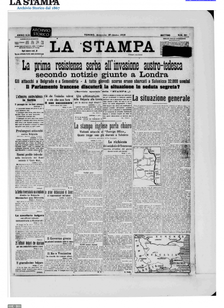 LA PRIMA PAGINA DE LA STAMPA