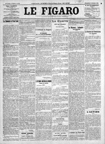 LA PRIMA PAGINA DE LE FIGARO