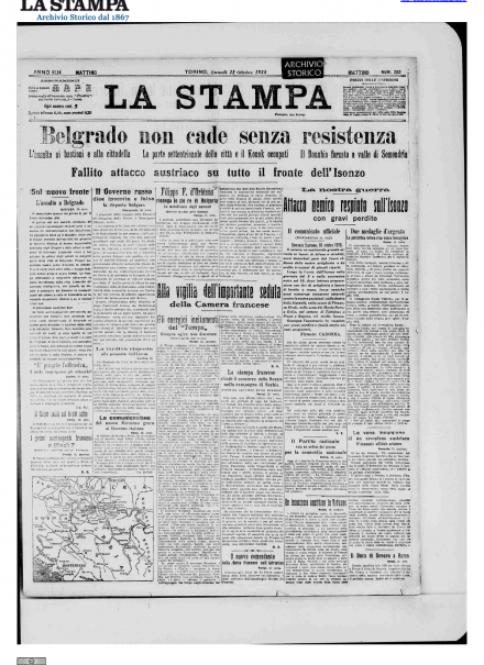 LA PRIMA PAGINA DE LA STAMPA