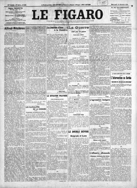 LA PRIMA PAGINA DE LE FIGARO