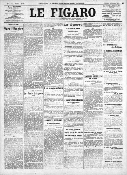 LA PRIMA PAGINA DE LE FIGARO