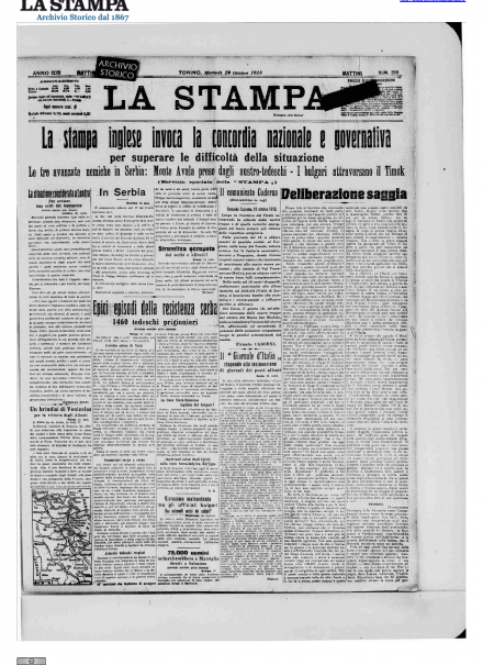 LA PRIMA PAGINA DE LA STAMPA