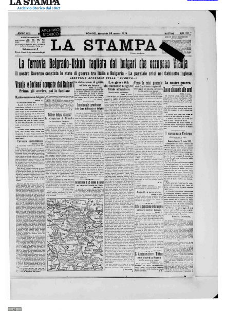 LA PRIMA PAGINA DE LA STAMPA