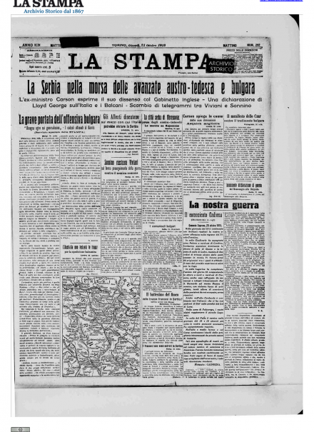 LA PRIMA PAGINA DE LA STAMPA