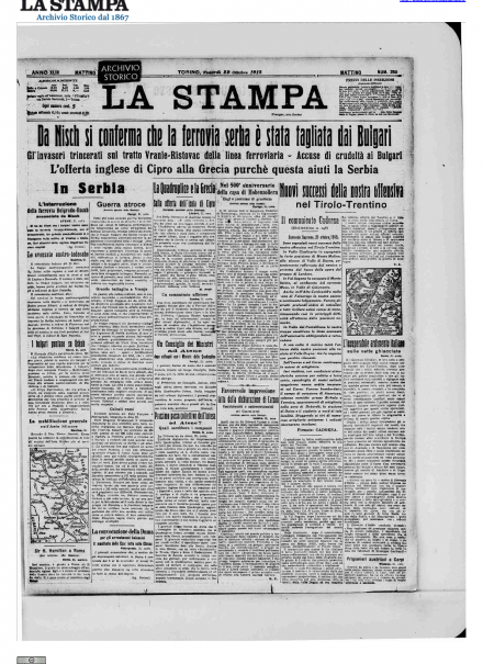 LA PRIMA PAGINA DE LA STAMPA
