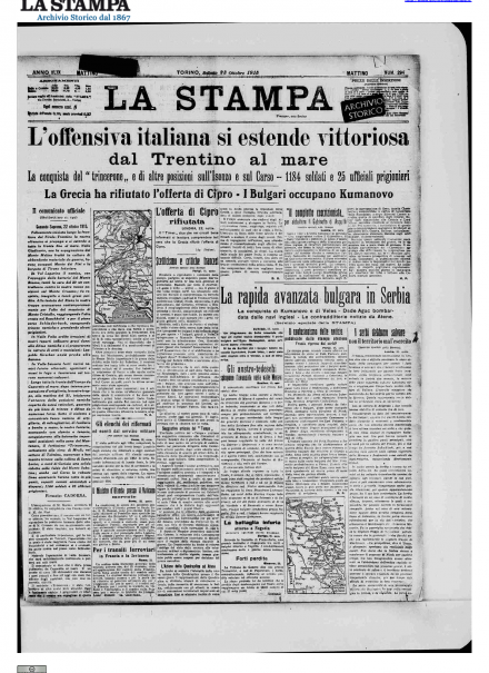 LA PRIMA PAGINA DE LA STAMPA