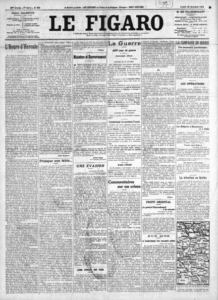LA PRIMA PAGINA DE LE FIGARO