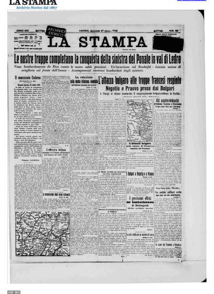 LA PRIMA PAGINA DE LA STAMPA